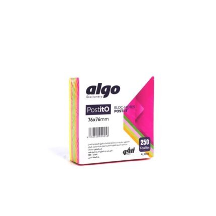 Post-it couleur 250F algo 76×76 AL2005
