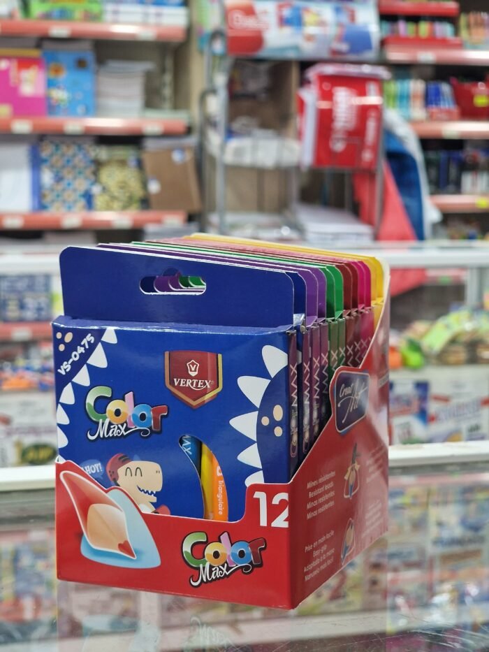 ⁦Crayon couleur de 12 multi design pm vertex VS0475⁩ - الصورة ⁦1⁩
